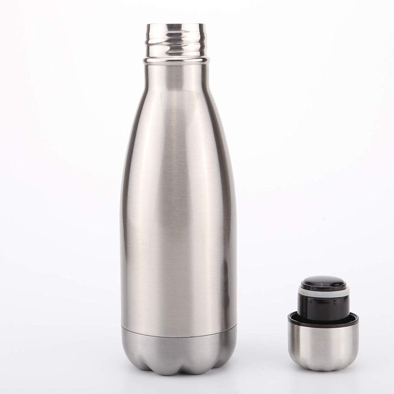 Gteller Double Wall 18/8 Stainless Steel Vacuum Cola Shape Bottle, Narrow Mouth Thermo Flask Keeping Warm and Cold 350ml 500ml 750ml 1000ml (350ml) - Image 1